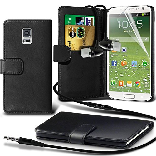 Samsung Galaxy S5 Mini Noir Wallet Etui & Noir Aluminium Earphone Exclusivité accessoires Elite Samsung Galaxy S5 Mini Noir Wallet Etui & Noir Aluminium Earphone Exclusivité accessoires Elite