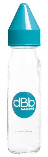 dBb Remond Biberon Verre - Régul'Air - Tétine Nouveau-Né - Silicone - Système Turquoise - 240 ml dBb Remond Biberon Verre - Régul'Air - Tétine Nouveau-Né - Silicone - Système Turquoise - 240 ml
