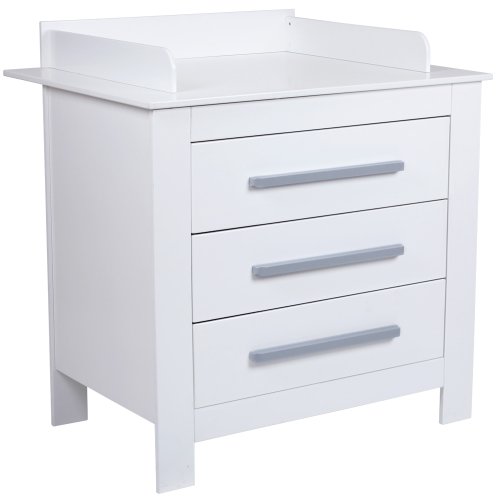 Commode à langer 3 tiroirs - 97 x 95 x 73 cm - blanc Commode à langer 3 tiroirs - 97 x 95 x 73 cm - blanc