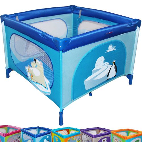 Infantastic® - Lit de voyage / Parc pliant bébé - KRB03 Ice Cube - 92 x 92 cm - ouverture zippée - avec matelas, 4 cerceaux et sac de transport - DIVERS MOTIFS AU CHOIX Infantastic® - Lit de voyage / Parc pliant bébé - KRB03 Ice Cube - 92 x 92 cm - ouverture zippée - avec matelas, 4 cerceaux et sac de transport - DIVERS MOTIFS AU CHOIX