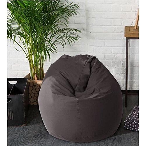 FUN Poire pouf 100% coton 79x100 cm Grise FUN Poire pouf 100% coton 79x100 cm Grise
