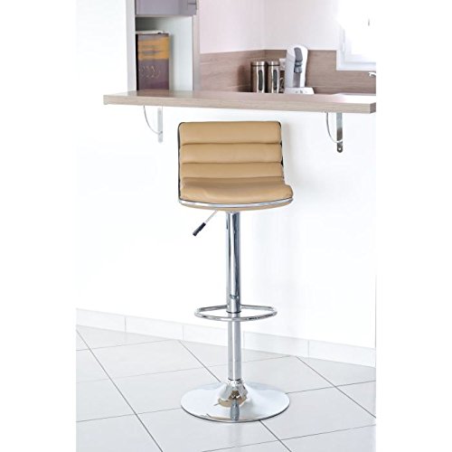 Lot de 2 tabourets de bar TYRE Taupe Lot de 2 tabourets de bar TYRE Taupe