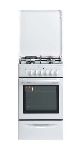 Brandt KM1050W Cuisinière Mixte Gaz et Electrique Pose Libre Classe: B Brandt KM1050W Cuisinière Mixte Gaz et Electrique Pose Libre Classe: B
