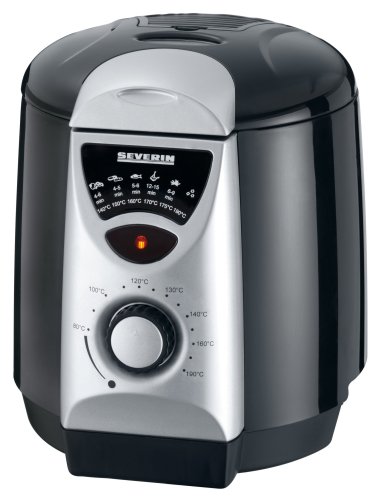 Severin - 2408 - Mini friteuse fondue - 840 W - 950 ml - 6 fourchettes à fondue - noir / argent Severin - 2408 - Mini friteuse fondue - 840 W - 950 ml - 6 fourchettes à fondue - noir / argent