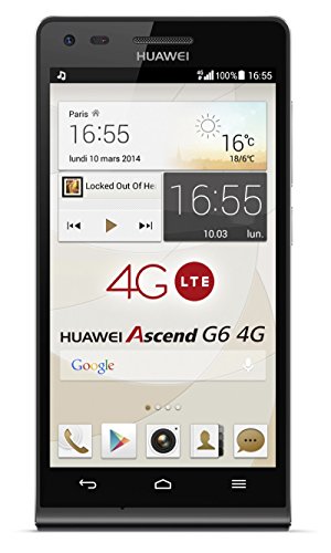 Huawei Ascend G6 Smartphone débloqué 4G (Ecran : 4,5 pouces, 8 Go, Simple SIM, Android 4.3) Noir Huawei Ascend G6 Smartphone débloqué 4G (Ecran : 4,5 pouces, 8 Go, Simple SIM, Android 4.3) Noir