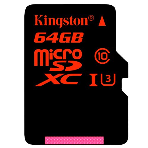 Kingston SDCA3/64GB Carte MicroSDHC/SDXC UHS-I U3 90R/80W (SDCA3) avec Adaptateur SD Kingston SDCA3/64GB Carte MicroSDHC/SDXC UHS-I U3 90R/80W (SDCA3) avec Adaptateur SD