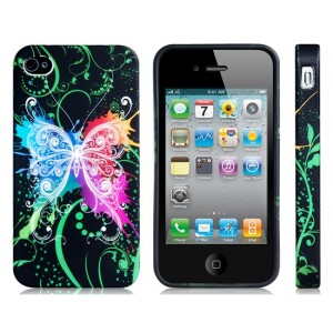 Coque Silicone "Papillon Abstrait" iPhone 4S/4 Coque Silicone "Papillon Abstrait" iPhone 4S/4