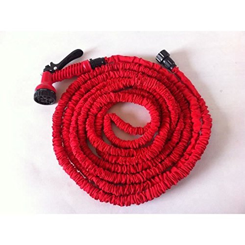 Tuyau d'arrosage extensible 30m rouge + pistolet Tuyau d'arrosage extensible 30m rouge + pistolet