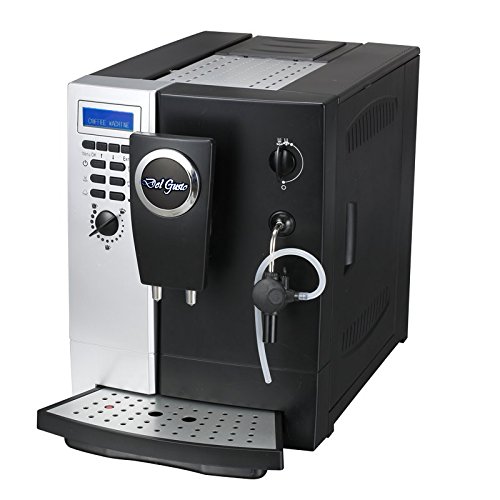 Del Gusto KM20 Machine à café entièrement automatique Cafetière Percolateur expresso Latte Macchiatto, Cappucinos, Café Latte Vapeur 19 Bars
