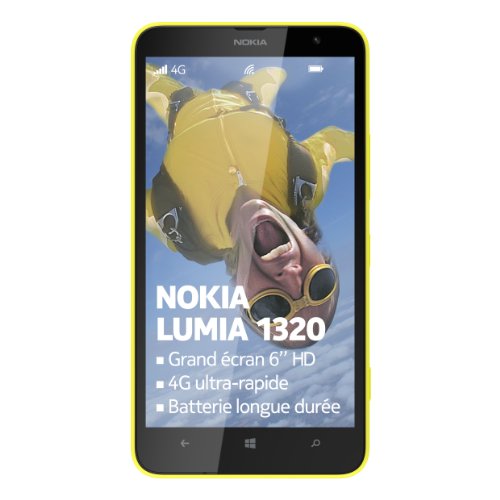 Nokia Lumia 1320 Smartphone débloqué 4G (Ecran: 6 pouces - 8 Go - Windows Phone 8) Jaune Nokia Lumia 1320 Smartphone débloqué 4G (Ecran: 6 pouces - 8 Go - Windows Phone 8) Jaune