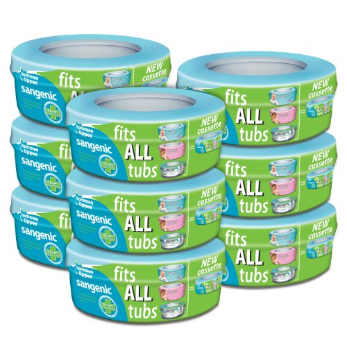 Tommee Tippee - Sangenic - Recharge pour poubelle à couches Lot de 9 Tommee Tippee - Sangenic - Recharge pour poubelle à couches Lot de 9