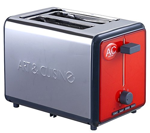 A&C Home TO851R Grill Pain Inox Rouge 800 W A&C Home TO851R Grill Pain Inox Rouge 800 W