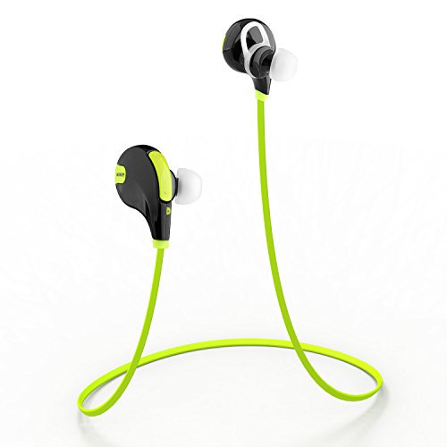 AUKEY® Oreillette Bluetooth 4.1 sans fil stéréo Casque Bluetooth de Sport stéréo écouteurs Bluetooth sportif sans fil Oreillette ergonomique stéréo anti-transpiration à jogger avec microphone, A2DP & AptX supporté pour iPhone, Samsung, smartphones, e AUKEY® Oreillette Bluetooth 4.1 sans fil stéréo Casque Bluetooth de Sport stéréo écouteurs Bluetooth sportif sans fil Oreillette ergonomique stéréo anti-transpiration à jogger avec microphone, A2DP & AptX supporté pour iPhone, Samsung, smartphones, e