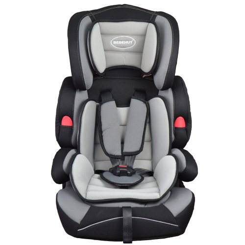 BEBEHUT Siège auto enfant avec appuie-tête et coussin gris / noir BAB001-H03 BEBEHUT Siège auto enfant avec appuie-tête et coussin gris / noir BAB001-H03