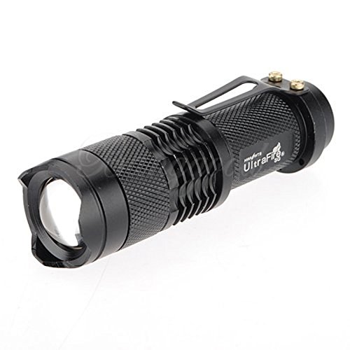 Pixnor UltraFire 7W CREE Q5 300LM étanche Zoomable Mini lampe torche LED brillant (noir) Pixnor UltraFire 7W CREE Q5 300LM étanche Zoomable Mini lampe torche LED brillant (noir)