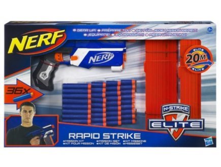 NERF ELITE RAPID STRIKE + 36 FLECHETTES NERF ELITE RAPID STRIKE + 36 FLECHETTES
