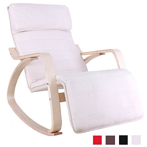 Songmics Rocking Chair , Fauteuil à bascule, Fauteuil berçante , Bouleau Flexible Beige LYY10M Songmics Rocking Chair , Fauteuil à bascule, Fauteuil berçante , Bouleau Flexible Beige LYY10M