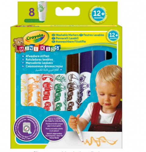 Crayola Mini Kids - Loisirs Créatifs - 8 feutres lavables - dès 1 an Crayola Mini Kids - Loisirs Créatifs - 8 feutres lavables - dès 1 an