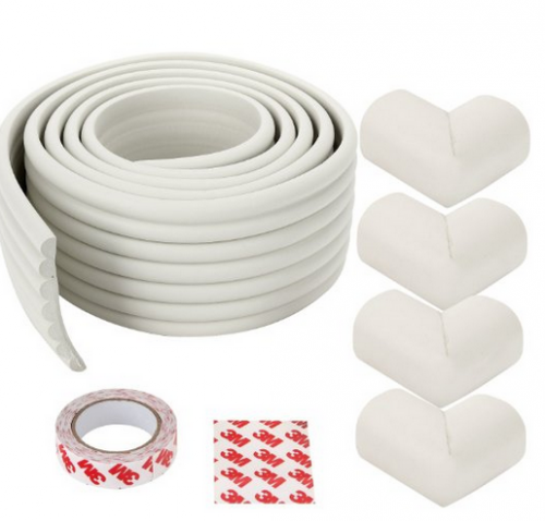 Rouleau En Mousse,Bestwe Antichoc Sécurité Pour Bébé Sur Bords De Table Protection Rebords De Table Avec 4 Coins Longeur Total 2m Protection Pour Enfant (2m, blanc) Rouleau En Mousse,Bestwe Antichoc Sécurité Pour Bébé Sur Bords De Table Protection Rebords De Table Avec 4 Coins Longeur Total 2m Protection Pour Enfant (2m, blanc)
