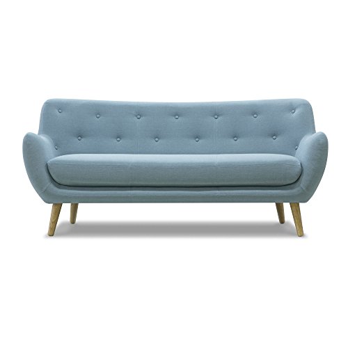 Poppy Meuble Canapé 3 places esprit seventies bleu ciel Bleu - Alinea Poppy Meuble Canapé 3 places esprit seventies bleu ciel Bleu - Alinea