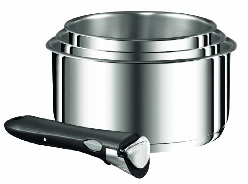 Tefal - Ingenio Inox AA - L9109502 - Série de 3 casseroles avec une poignée Tefal - Ingenio Inox AA - L9109502 - Série de 3 casseroles avec une poignée