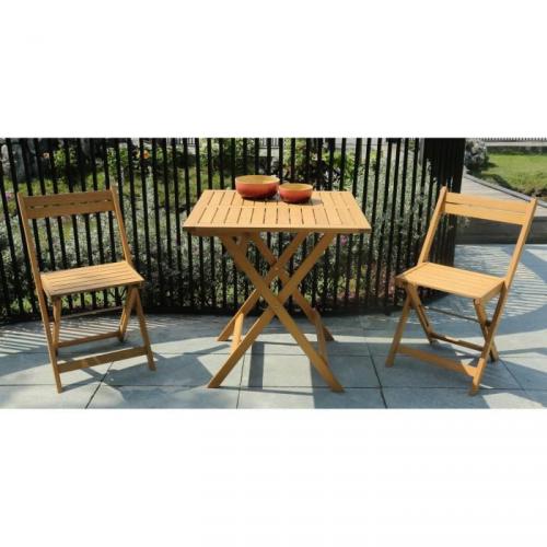 Set bistrot 1 table de jardin 2 chaises pliantes Set bistrot 1 table de jardin 2 chaises pliantes