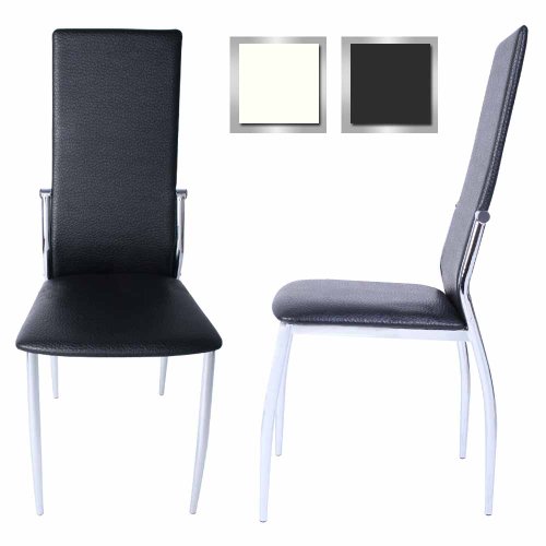 Miadomodo - Lot de 4 chaises de salle à manger - EZSTL04-2 - Noir - cuir synthétique - 53 × 43 × 100 cm - DIVERSES COULEURS AU CHOIX Miadomodo - Lot de 4 chaises de salle à manger - EZSTL04-2 - Noir - cuir synthétique - 53 × 43 × 100 cm - DIVERSES COULEURS AU CHOIX