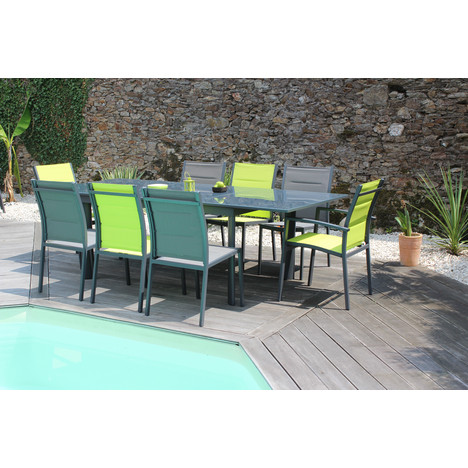 RESIDENCE PACK PROMO Salon de jardin BOSTON 8 personnes RESIDENCE PACK PROMO Salon de jardin BOSTON 8 personnes