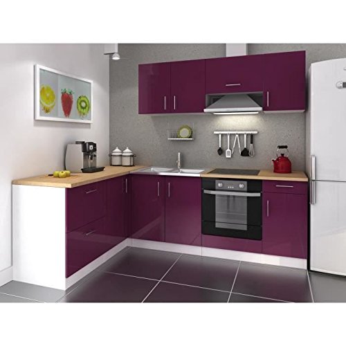 COSY Cuisine complete laqué Aubergine 280 cm COSY Cuisine complete laqué Aubergine 280 cm