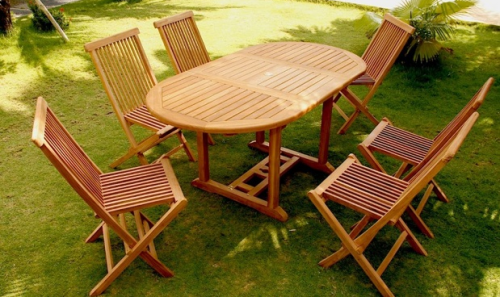 Ensemble table en teck 6 personnes 6 chaises Ensemble table en teck 6 personnes 6 chaises