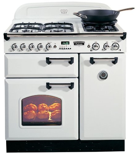 Falcon Classic 90 Mixte Blanc Integral Chrome - Falcon Classic 90 Mixte - CLBS90DFWHC - Cuisinière (four à deux étages) - pose libre - 90 cm - blanc intégral chromé Falcon Classic 90 Mixte Blanc Integral Chrome - Falcon Classic 90 Mixte - CLBS90DFWHC - Cuisinière (four à deux étages) - pose libre - 90 cm - blanc intégral chromé
