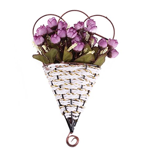 YESURPRISE Fleurs artificielles Au mur Suspendu Deco Mariage Maison Roses Violets YESURPRISE Fleurs artificielles Au mur Suspendu Deco Mariage Maison Roses Violets