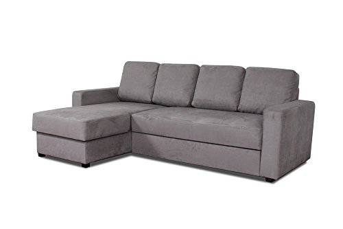 Relaxima 666E2316 Loft Canapé d'Angle Convertible Réversible avec Coffre De Rangement Bois Gris 236 x 150 x 85 cm Relaxima 666E2316 Loft Canapé d'Angle Convertible Réversible avec Coffre De Rangement Bois Gris 236 x 150 x 85 cm