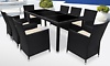 Ensemble Table verre et Chaises polyrotin Ensemble Table verre et Chaises polyrotin