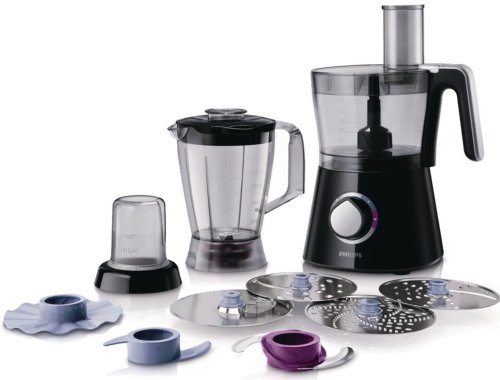 Philips HR7762/90 Robot Viva collection Noir 750 W Bol + Blender + Hachoir + Disque à Frites Philips HR7762/90 Robot Viva collection Noir 750 W Bol + Blender + Hachoir + Disque à Frites