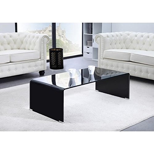 GLASS Table basse en verre noir GLASS Table basse en verre noir