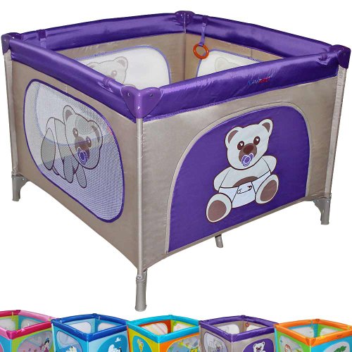 Infantastic® - Lit de voyage / Parc pliant bébé - KRB03 Little Teddy - 92 x 92 cm - ouverture zippée - avec matelas, 4 cerceaux et sac de transport - DIVERS MOTIFS AU CHOIX Infantastic® - Lit de voyage / Parc pliant bébé - KRB03 Little Teddy - 92 x 92 cm - ouverture zippée - avec matelas, 4 cerceaux et sac de transport - DIVERS MOTIFS AU CHOIX