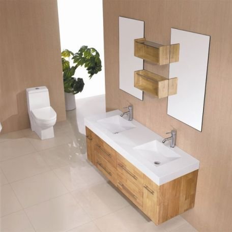 SDG941BN Meuble salle de bain coloris Bois naturel