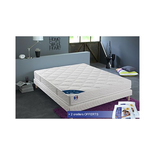Lovea Ensemble Tiphaine matelas à mémoire de forme, anti-acarien 