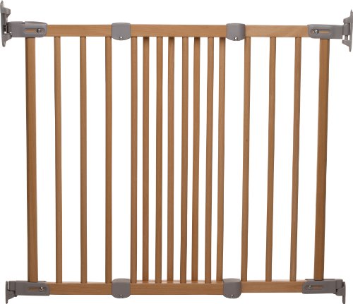 BabyDan Barrière Flexi Fit, Bois/Argent