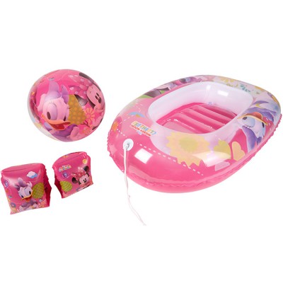 Bateau gonflable brassards et ballon Minnie