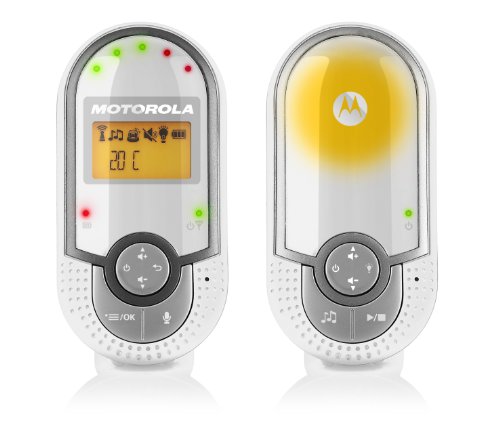 Motorola Babyphone Audio avec écran 1,5"- MBP16 - Blanc/Gris