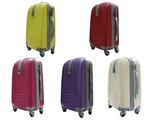 JustGlam - bagages à main Trolley Ormi 6802 ABS à quatre roues motrices adapté pour les vols lowcost / Argent JustGlam - bagages à main Trolley Ormi 6802 ABS à quatre roues motrices adapté pour les vols lowcost / Argent