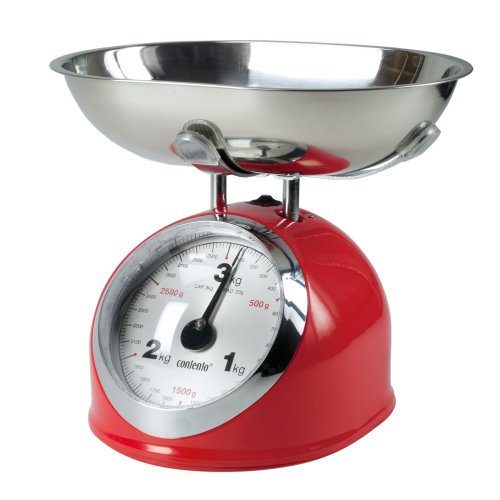 Contento 655400 balance culinaire rétro rouge Contento 655400 balance culinaire rétro rouge