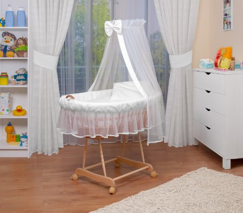 WALDIN Landau/berceau pour bébé avec équipement - 9 coloris disponibles,blanc/blanc