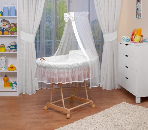WALDIN Landau/berceau pour bébé avec équipement - 9 coloris disponibles,blanc/blanc WALDIN Landau/berceau pour bébé avec équipement - 9 coloris disponibles,blanc/blanc