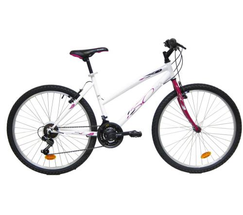 VTT MOUNTAIN 50 LADY Femme 26 pouces - Blanc et fushia