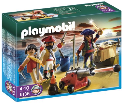 Playmobil - 5136 - Jeu de construction - Equipage de pirates avec armes Playmobil - 5136 - Jeu de construction - Equipage de pirates avec armes