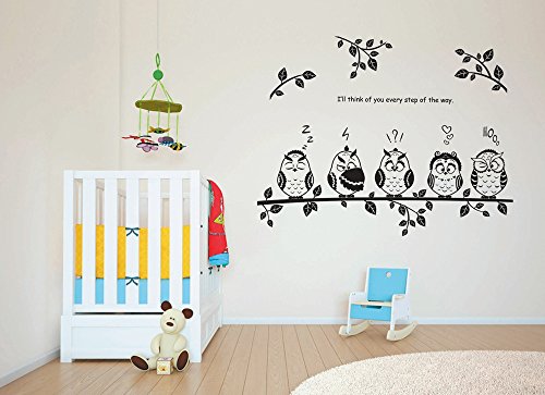 ufengke® Hibou de Bande Dessinée Arbre Branche Stickers Muraux, La Chambre des Enfants Pépinière Autocollants Amovibles ufengke® Hibou de Bande Dessinée Arbre Branche Stickers Muraux, La Chambre des Enfants Pépinière Autocollants Amovibles