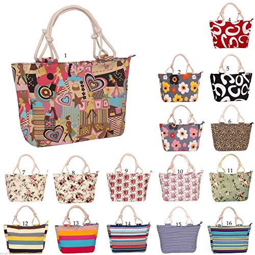 Plage de toile Womens Ladies fourre-tout mode sac Shopping sac à main (Animal no 6) Plage de toile Womens Ladies fourre-tout mode sac Shopping sac à main (Animal no 6)